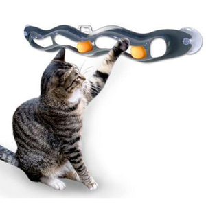 고양이 트랙 앤 롤 공놀이 장난감 캣용품 창문부착형